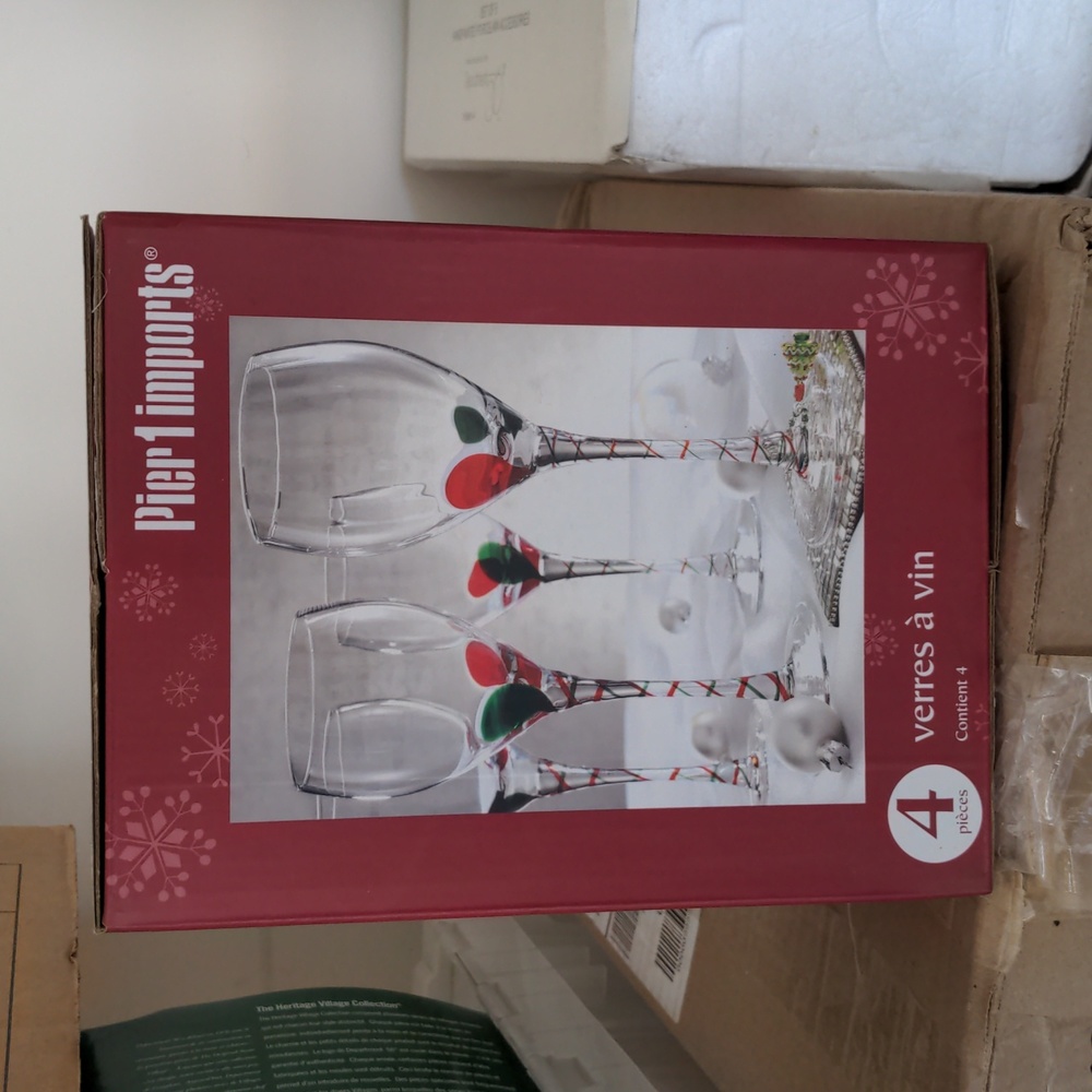 Christmas wine glasses